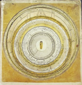 Calendrical volvelle? c1552. The Bodleian Libraries, The University of Oxford, MS Savile 100, f.6r.